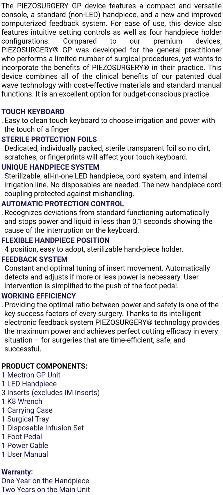 Mectron PiezoSurgery GP