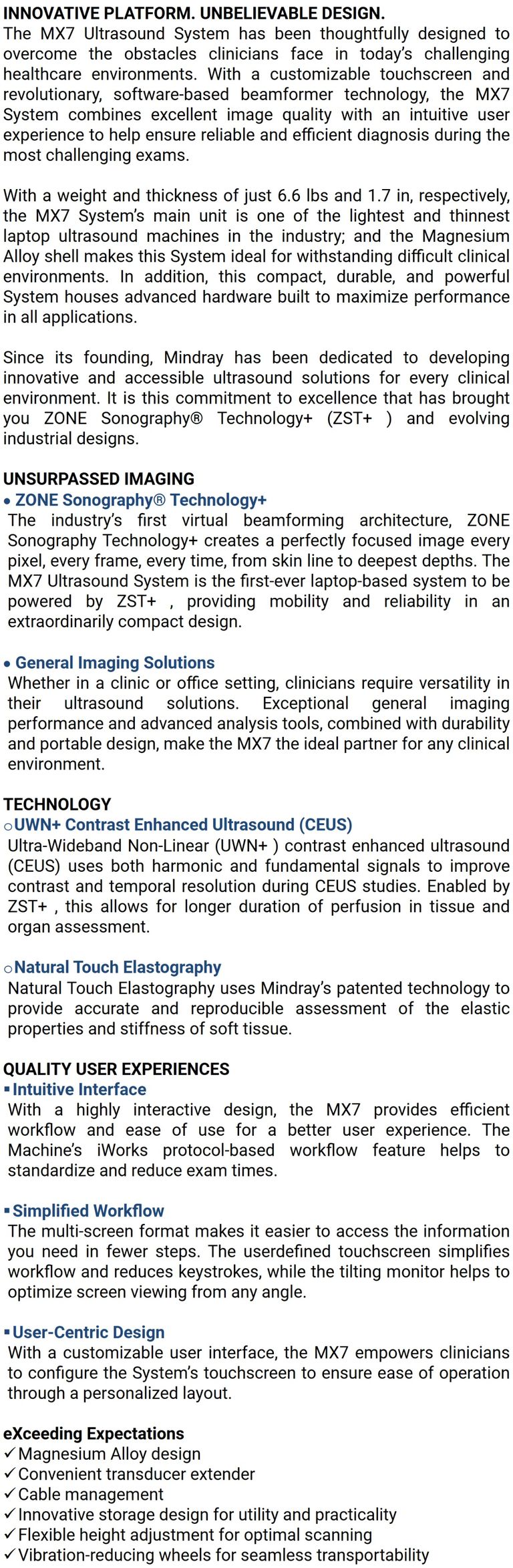 Mindray MX7