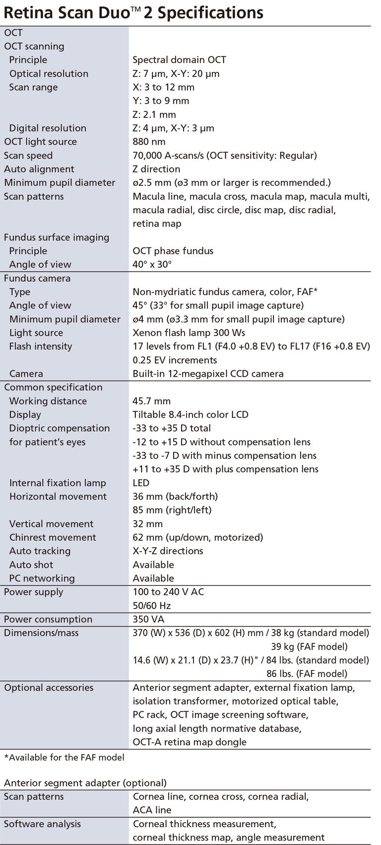 Nidek Retina Scan Duo 2 OCT