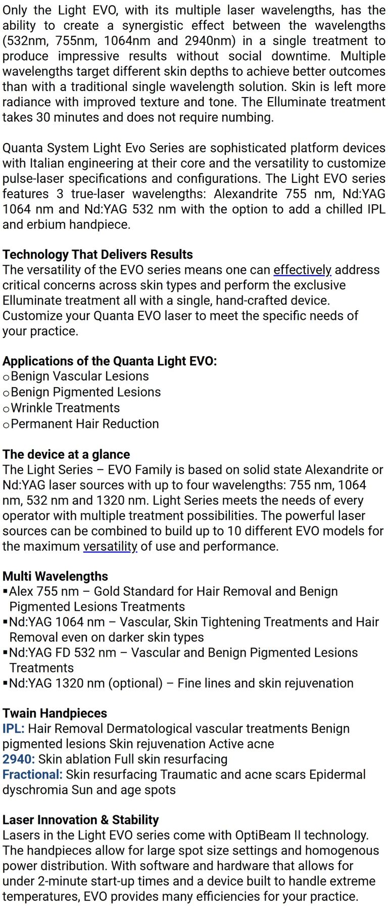 Quanta System Light Evo