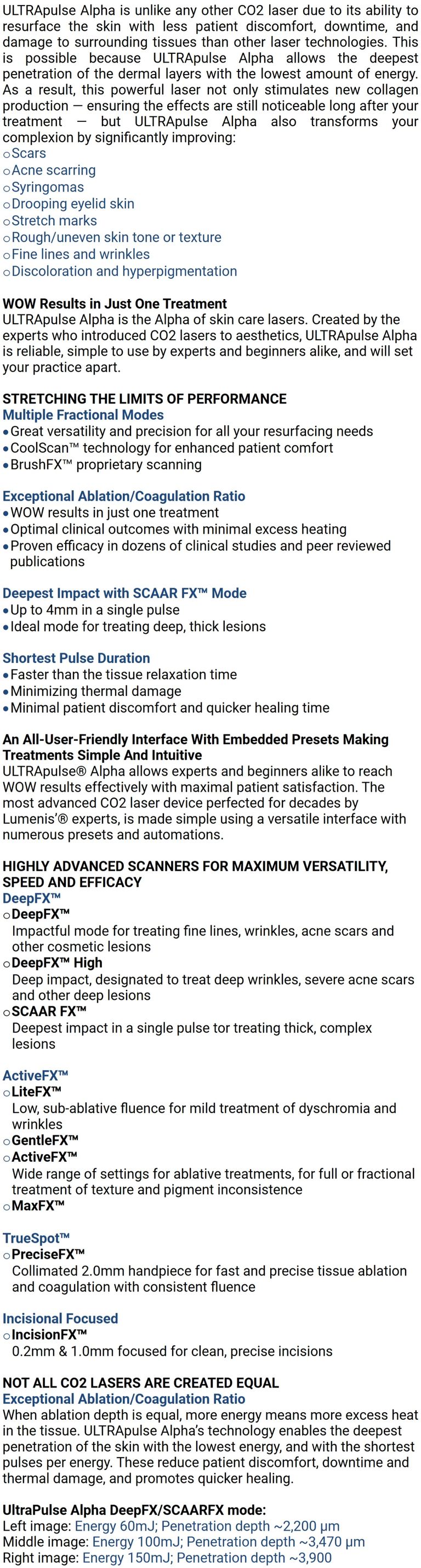 Lumenis ULTRApulse Alpha