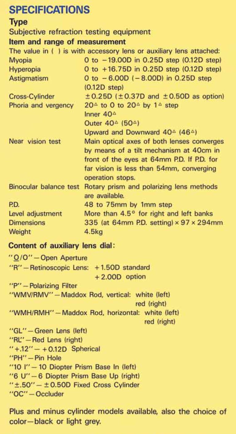 Topcon VT-10 Phoroptor