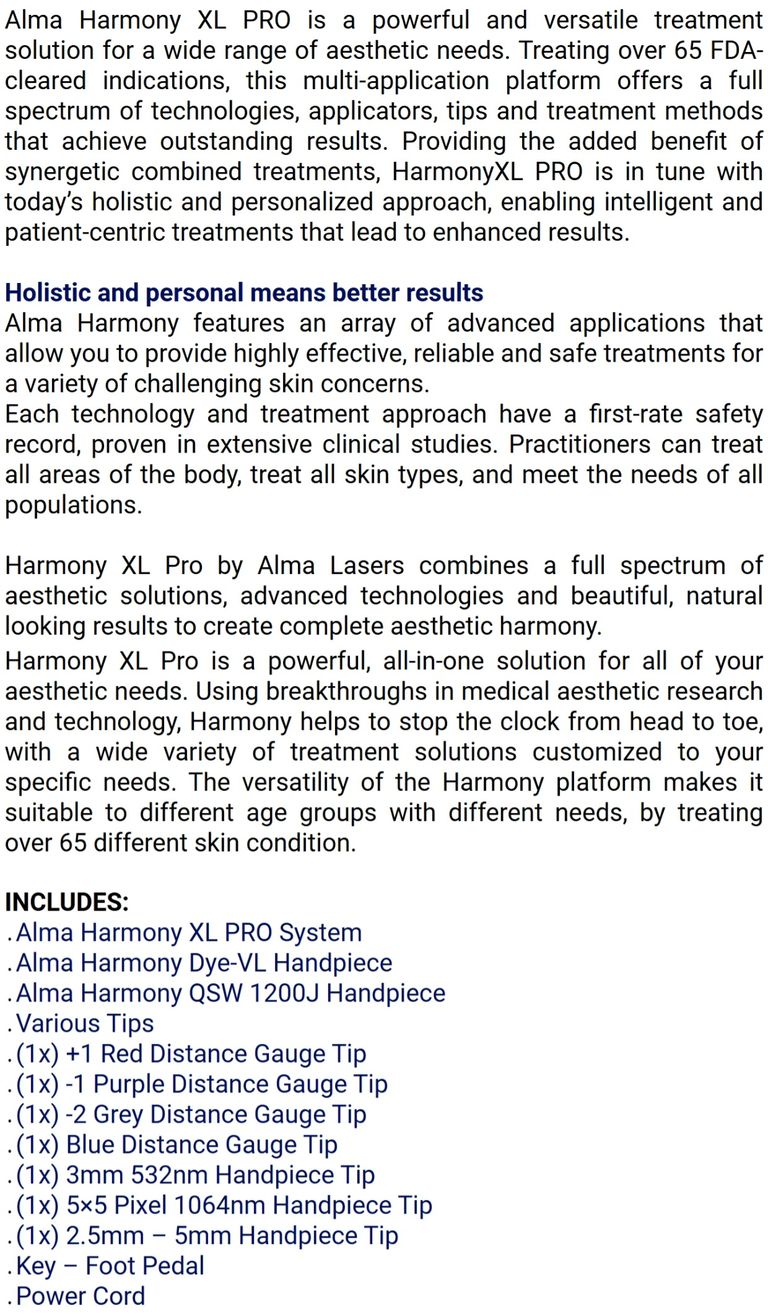 Alma Harmony XL Pro