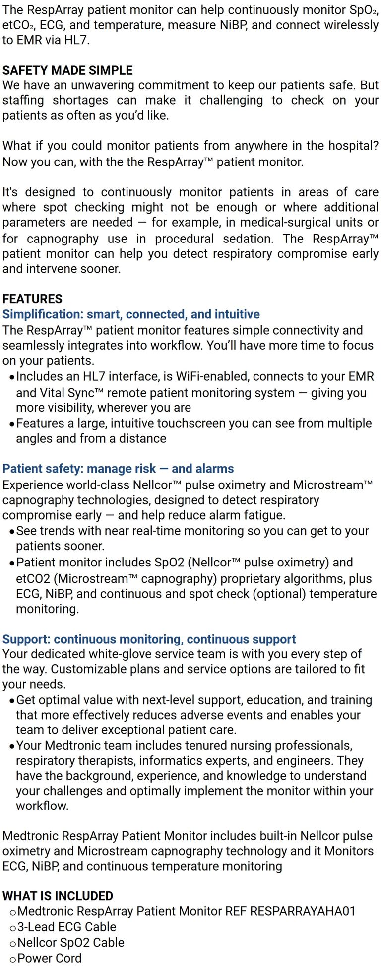 Medtronic RespArray