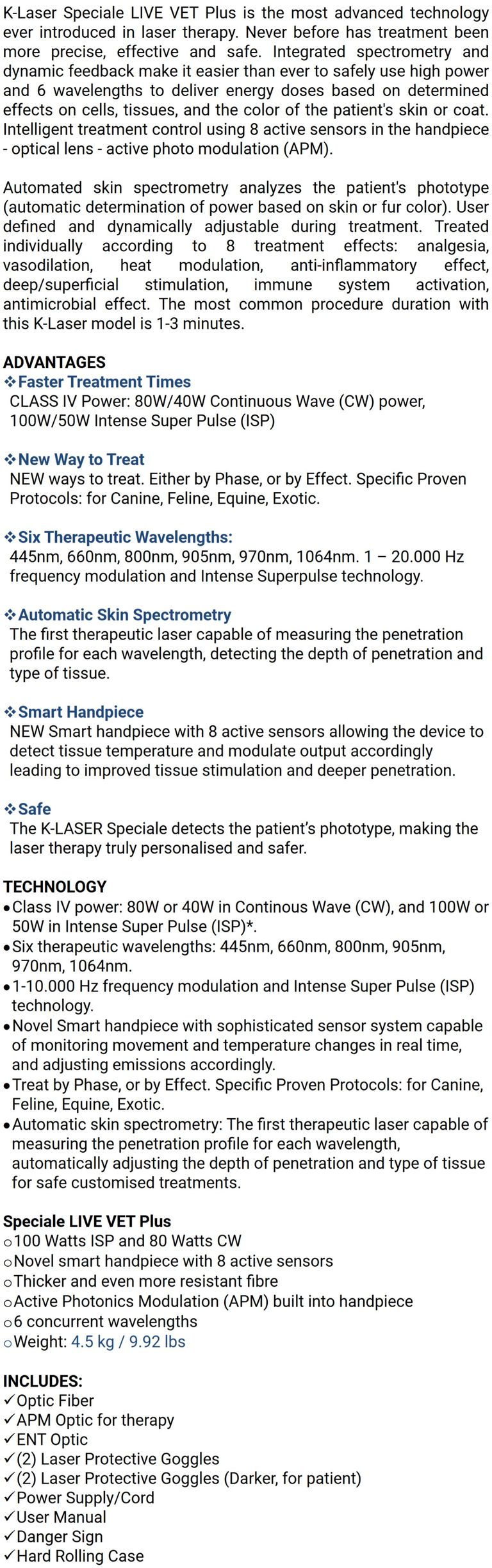 K-Laser Speciale LIVE VET Plus