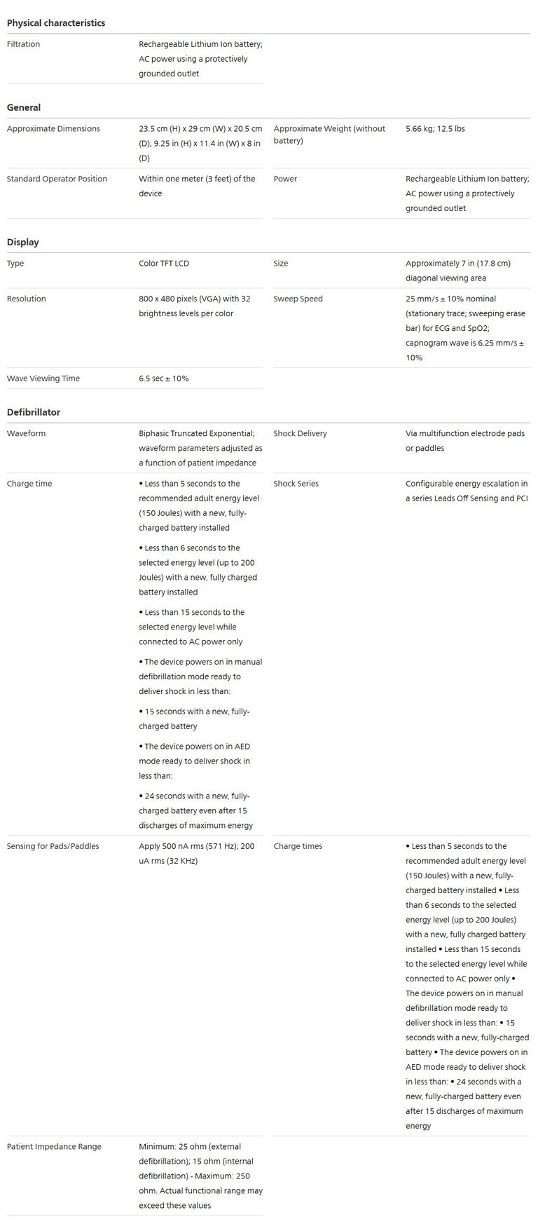 Philips Efficia DFM100 Defibrillator