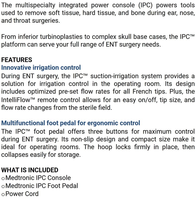 Medtronic Integrated Power Console