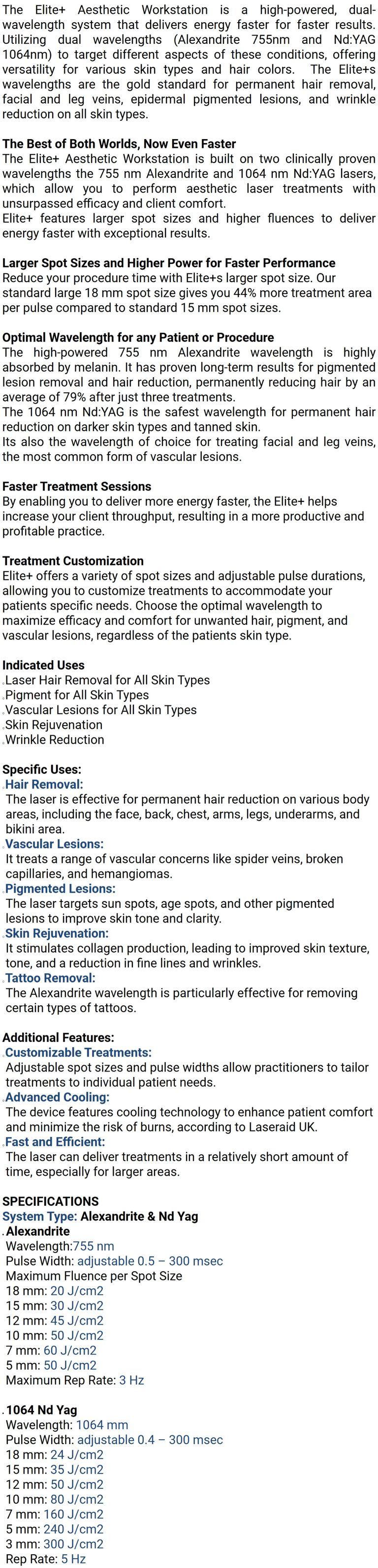 Cynosure Elite Plus