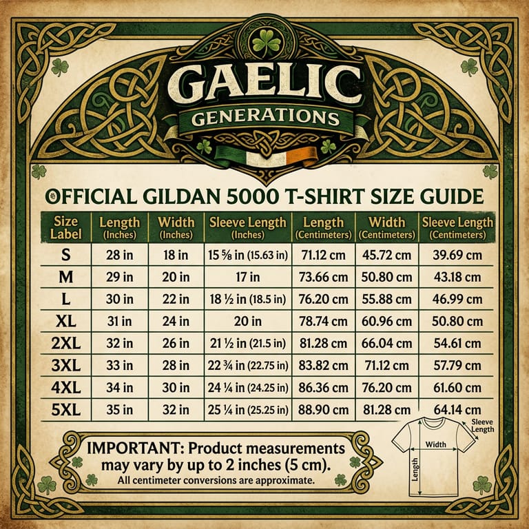gaelic-generations-tee-size-guide gaelic-generations-tee-size-guide