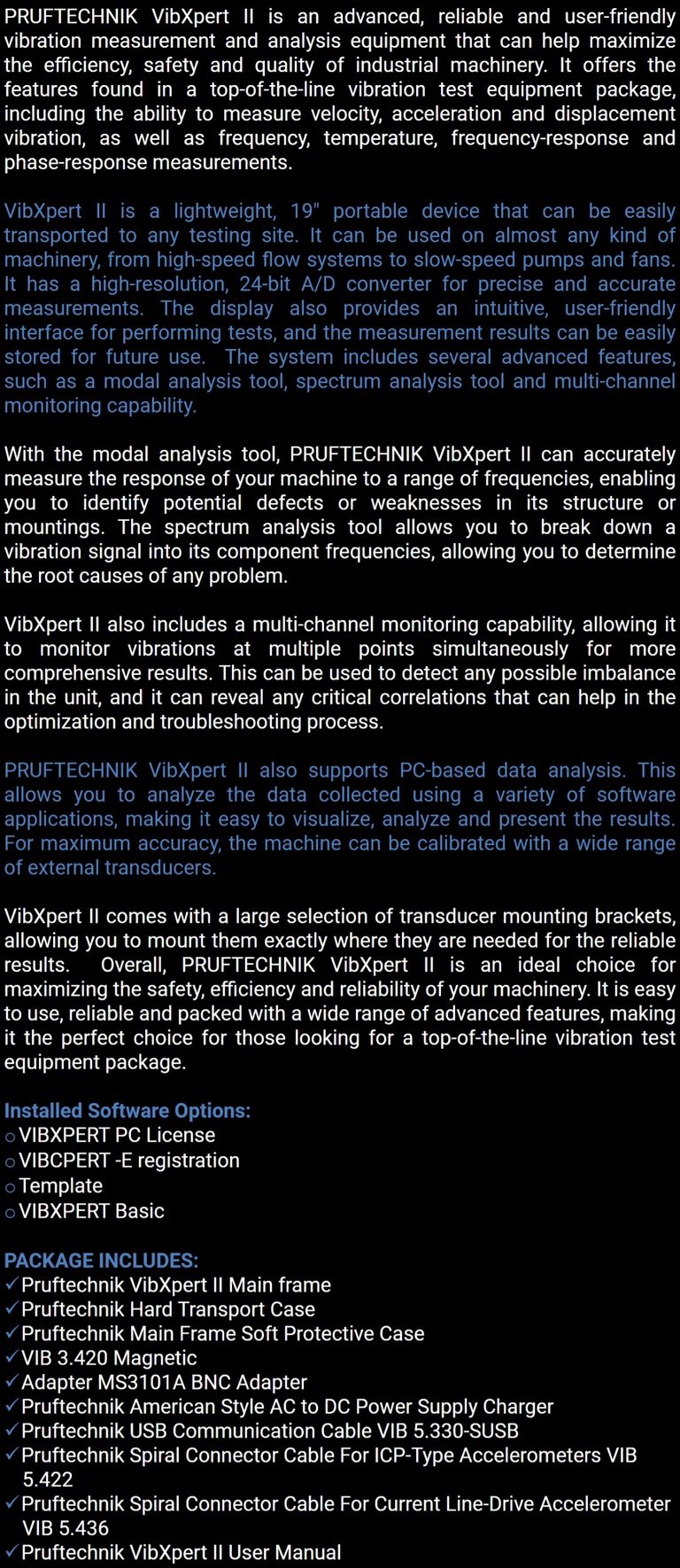 Pruftechnik VibXpert II Balancing Modules
