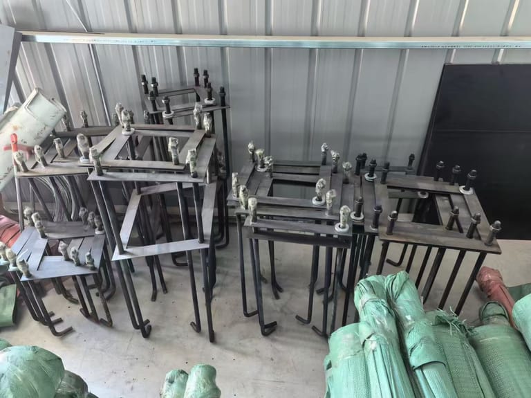 Factory stock of reinforced square flange plates ready for welding Factory stock of reinforced square flange plates ready for welding