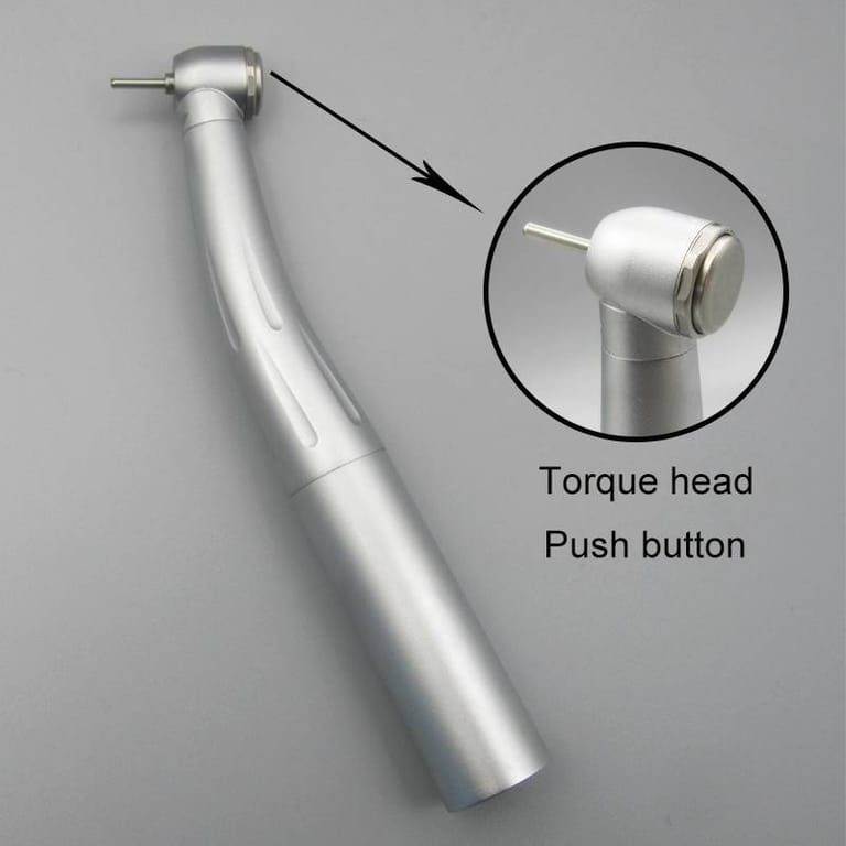 INSADENTAL INSA-604 torque push button head fiber optic dental handpiece standard small head 4 spray cooling stainless steel body INSADENTAL INSA-604 torque push button head fiber optic dental handpiece standard small head 4 spray cooling stainless steel body