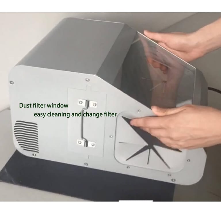 INSA-P16 Dental Sandblasting Dust Box Filter Window, Easy Access for Filter Cleaning & Replacement INSA-P16 Dental Sandblasting Dust Box Filter Window, Easy Access for Filter Cleaning & Replacement