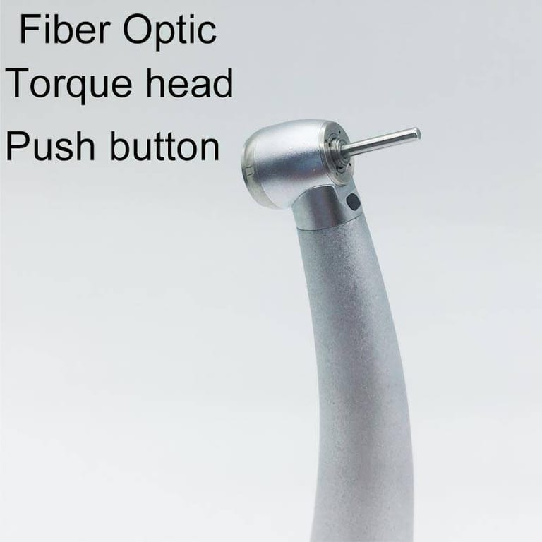 INSADENTAL INSA-601 fiber optic torque head push button dental high speed handpiece matte stainless steel body ceramic bearing INSADENTAL INSA-601 fiber optic torque head push button dental high speed handpiece matte stainless steel body ceramic bearing