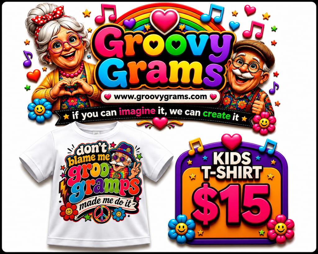 Groovy Gramps Kids T-Shirt product image