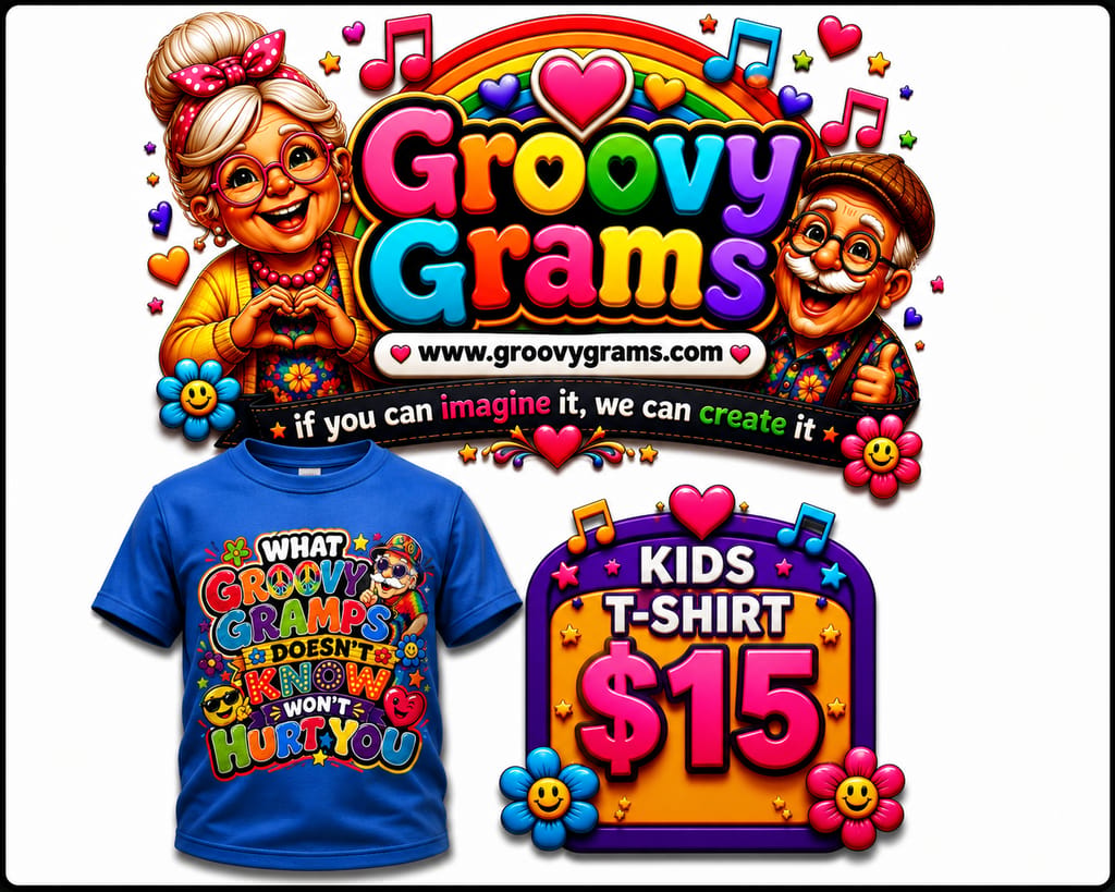 Groovy Grams Kids T-Shirt product image