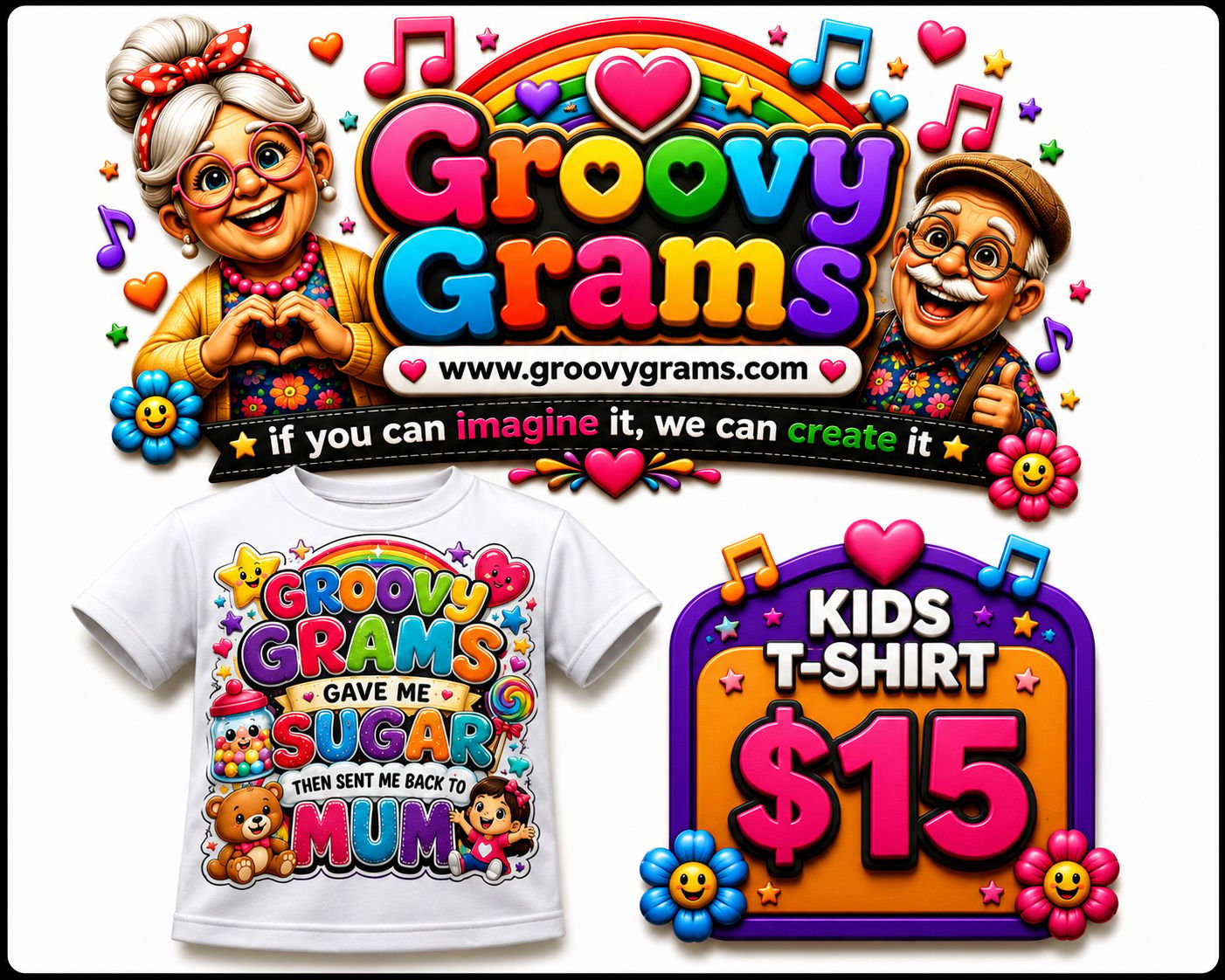 Groovy Grams Kids T-Shirt product image