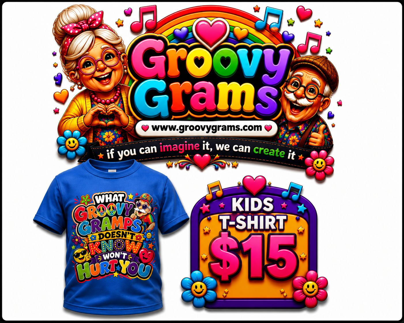 Groovy Grams Kids T-Shirt product image