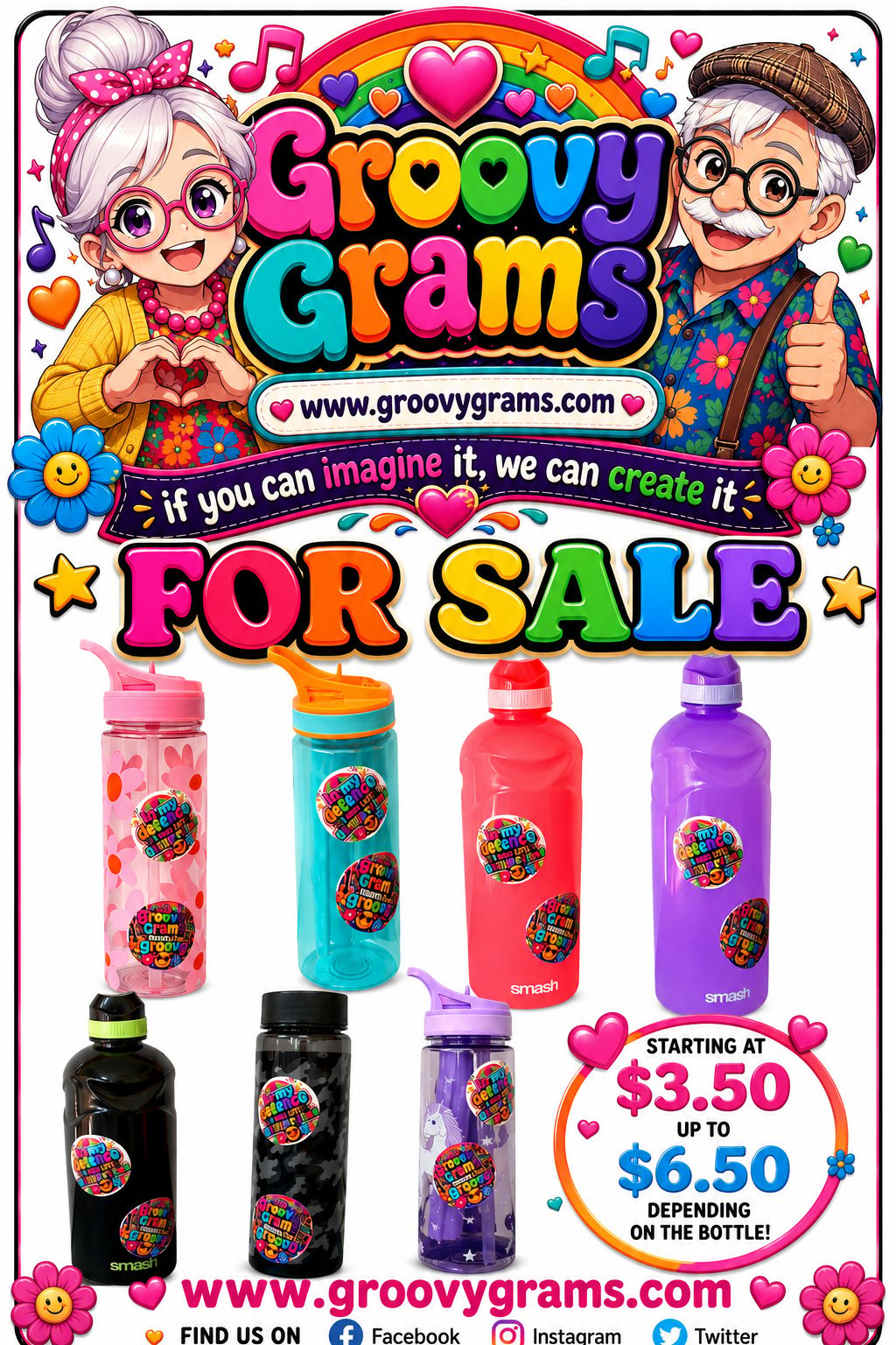 Groovy Grams Water Bottles product image