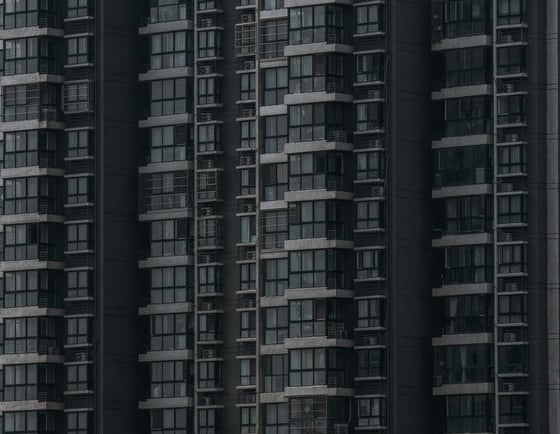 black and white concrete building