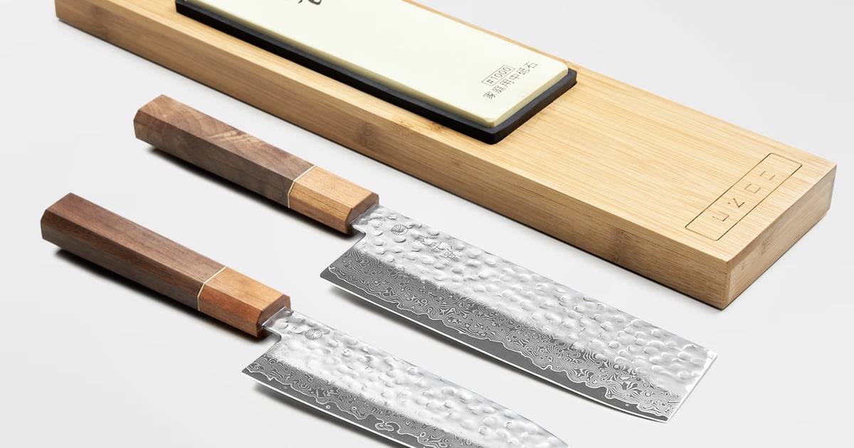 THE NAKIRI & SANTOKU BUNDLE Classic Edition UZCO® Handcrafted Japanese Damascus Chef Knives