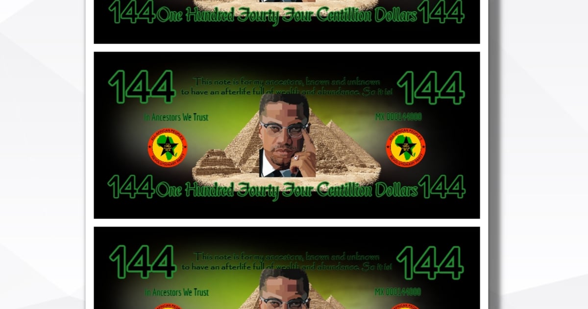 Ancestor Money Joss Paper Malcolm X 3333 Septillion Printable