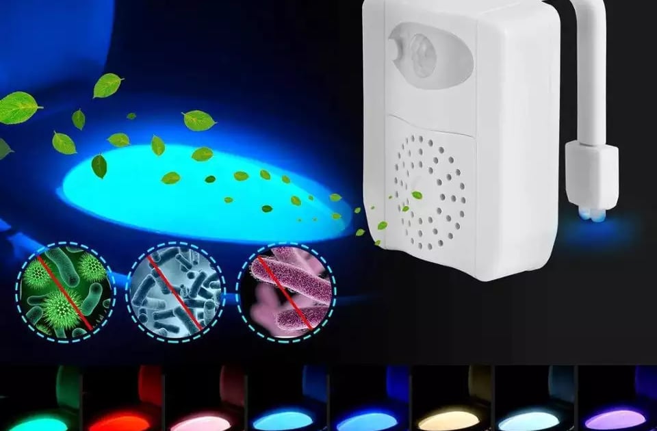 3-in-1 Toilet Bowl Night Light LED Anti-Mold UV Disinfecting & Air  Freshener – Simply Novelty