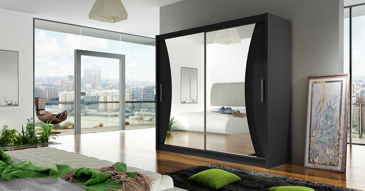Black wardrobe 2025 set cheap