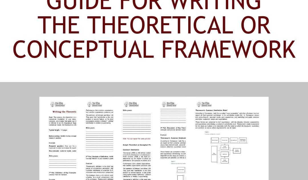 Guide for Writing the Theoretical or Conceptual Framework | The Wise ...