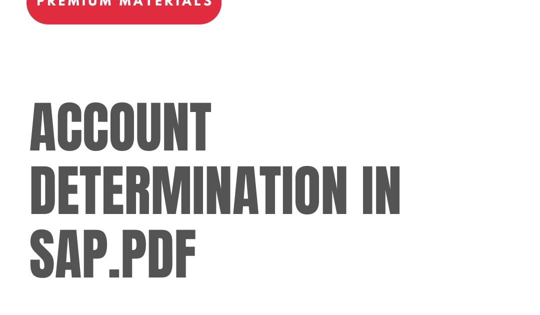 Account Determination in SAP.pdf