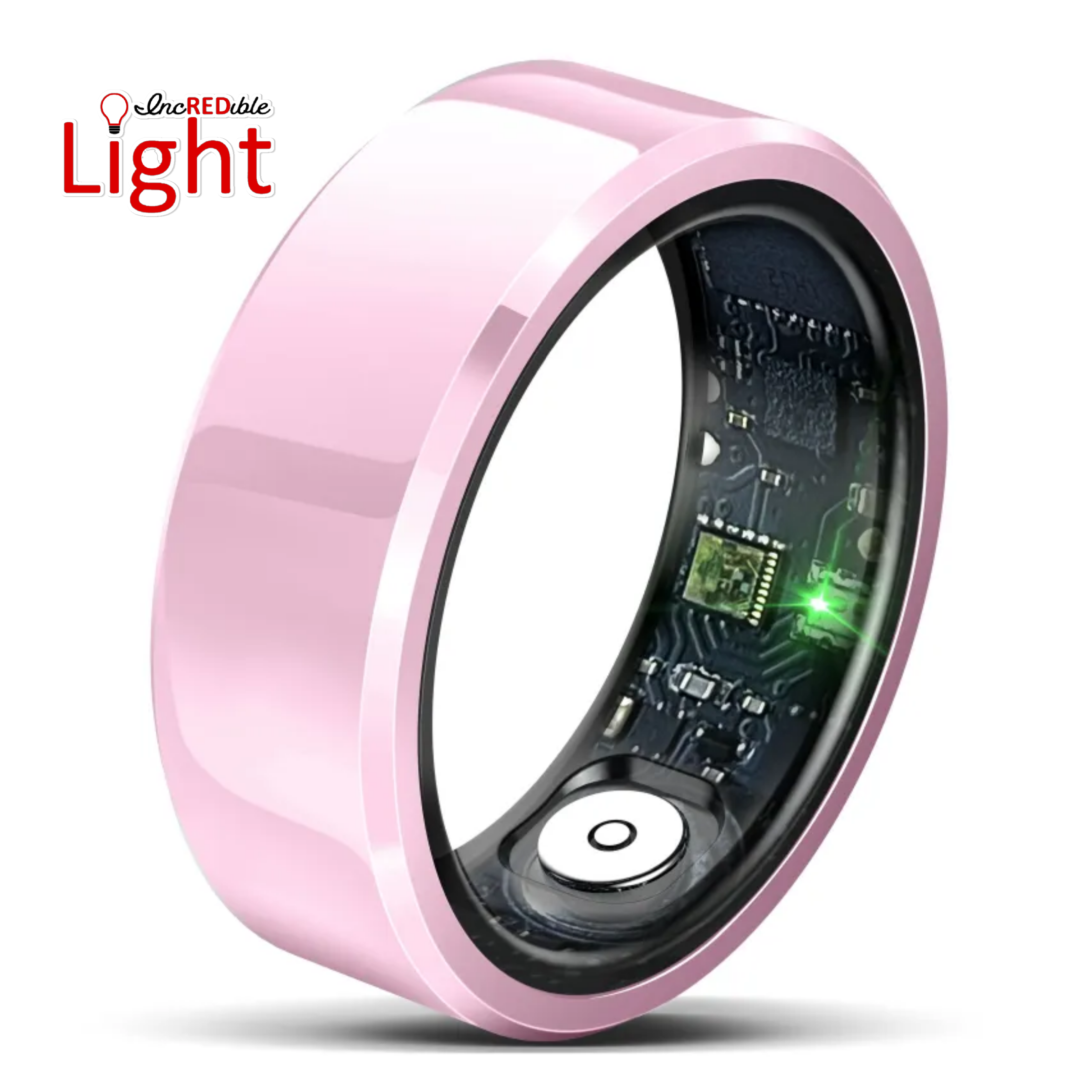 Pink Ceramic Smart Ring (Size 7) | Incredible Light - Red Light Therapy