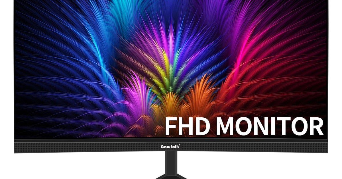 Gawfolk 22 Curved Monitor Hd 1080p 75hz Ultra Thin Bezel Less Va