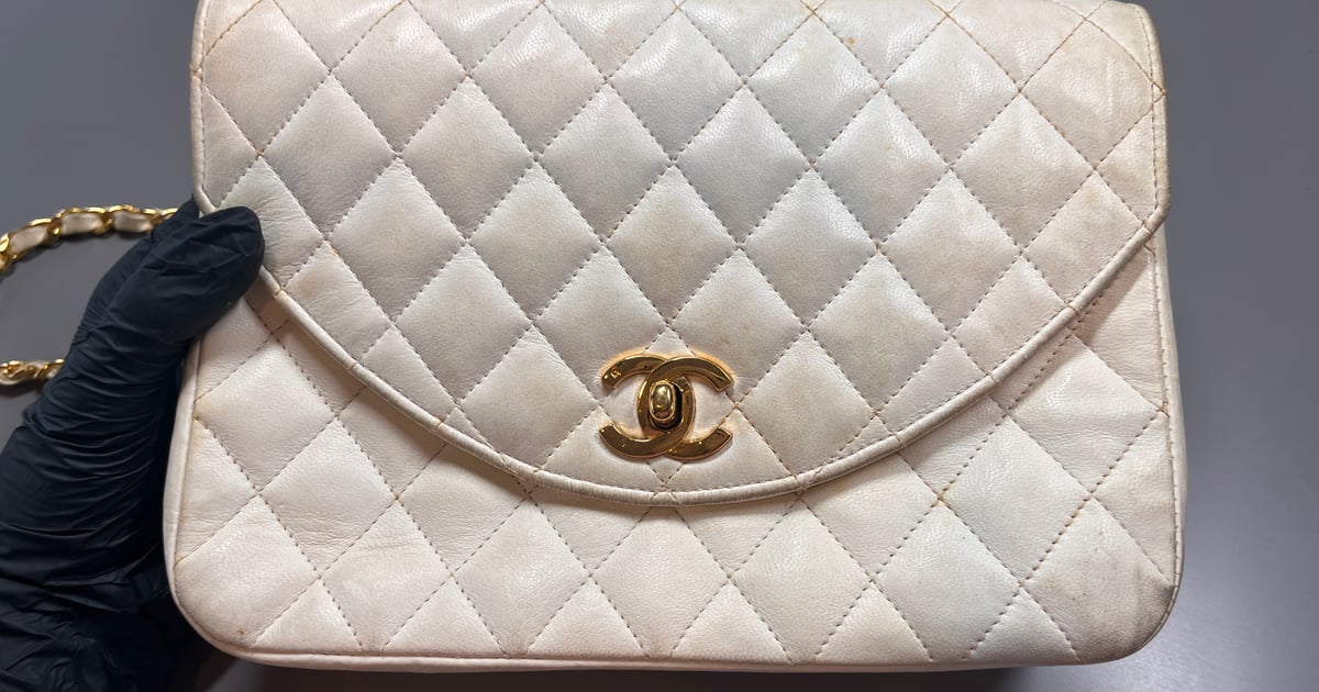 Chanel white sling bag store