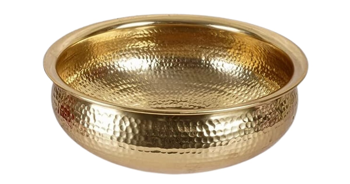 "Elegant Decorative Classic Urli Handcrafted Brass Bowl Prajjwal