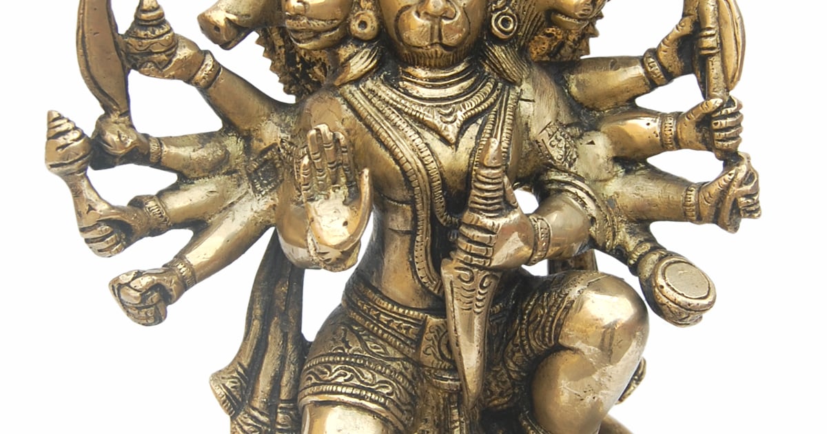 Brass Hanuman Statue PIH6034 Prajjwal International Brass and