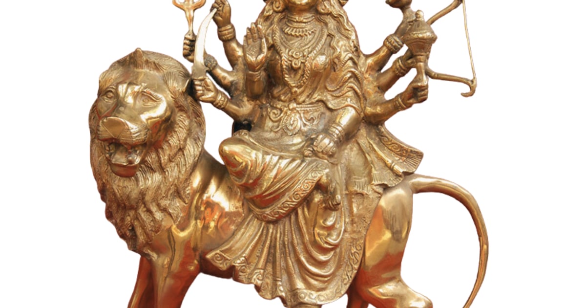 Brass Durga Statue PID1736 Prajjwal International Brass and Bronze