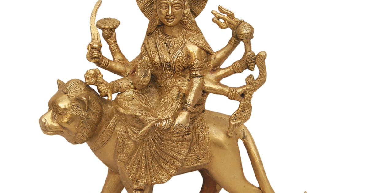 Brass Maa Durga Statue PID1744 Prajjwal International Brass and