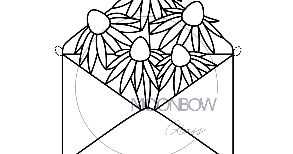 Sending Flowers Echinacea Moonbow Glass, Stained Glass Suncatchers