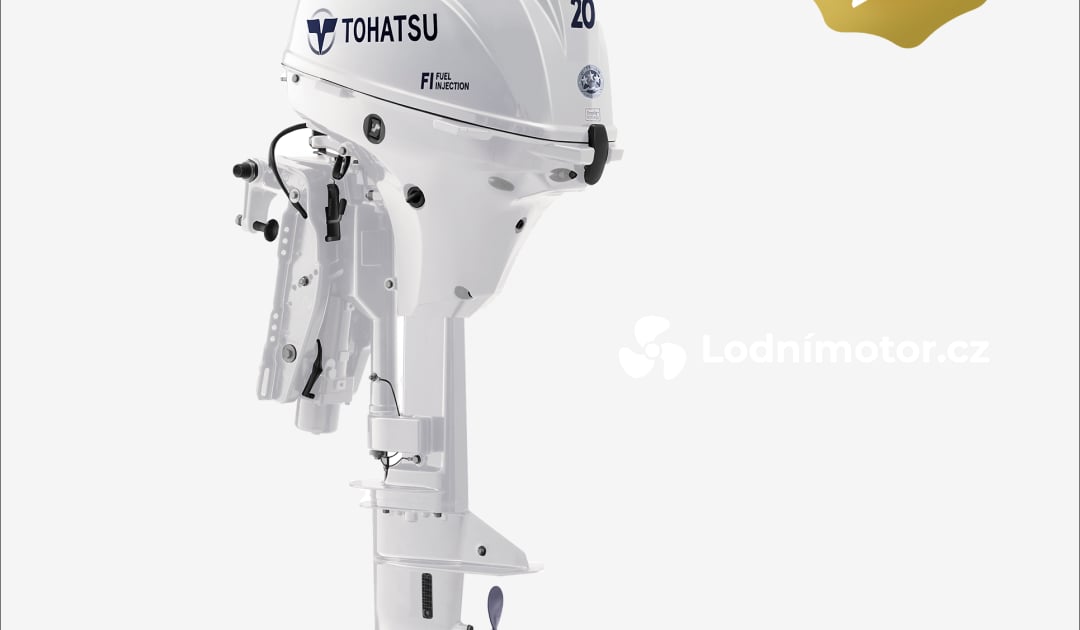 Bílý lodní motor Tohatsu 20 Hp Servis, obchod a lodních motorů