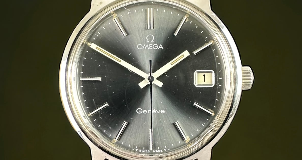 Vintage Omega Genève Automatic Silver Grey dial 136.0104 - 35mm - 1975 ...