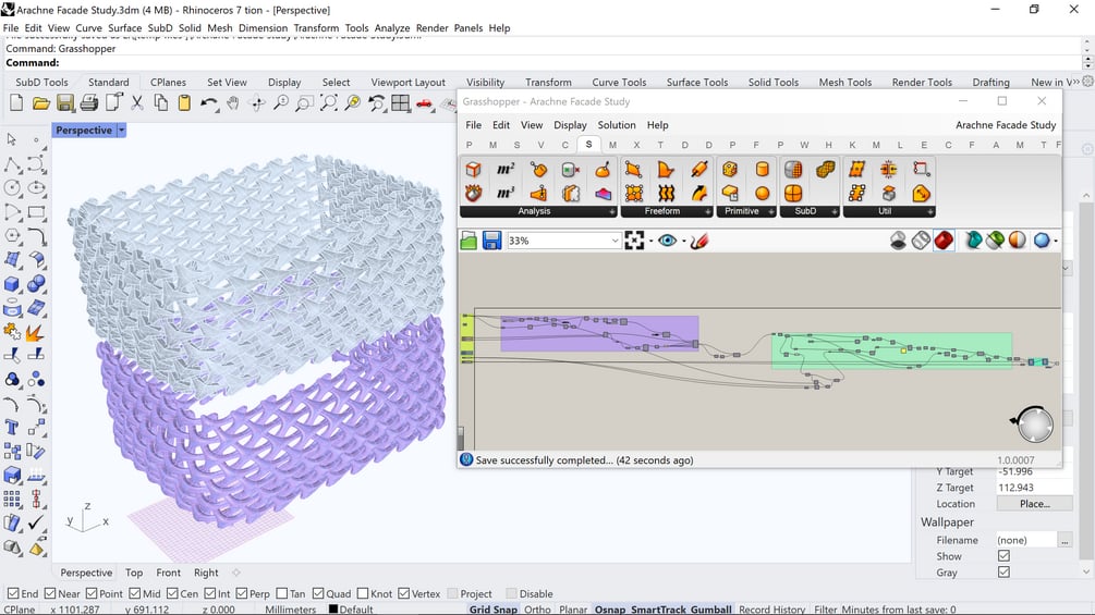 Grasshopper Script Rhino3d Arachne 3d Printed Facade Dana