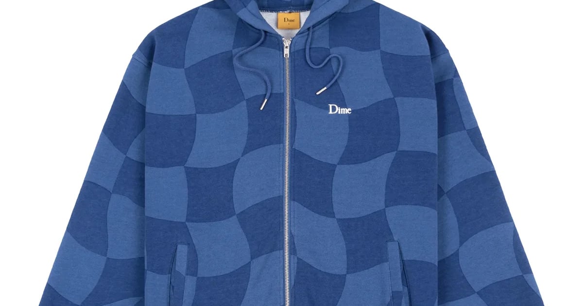 【DIME】 Classic Checkmate Zip Hoodie Navy Classic Checkmate Zip-Up Hoodie – Garage Skateshop