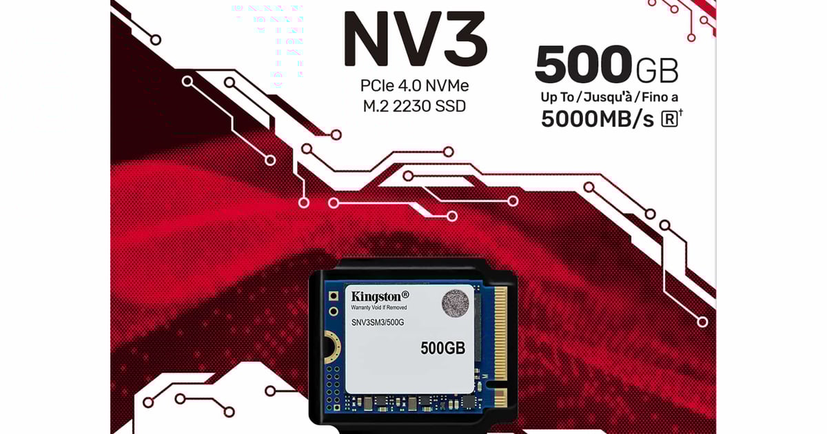 3個Kingston NV3 500GB SSD PCIe 4.0新品未使用 Kingston NV3 - SSD - 500 GB - PCIe 4.0 x4 (NVMe) - SNV3SM3/500G