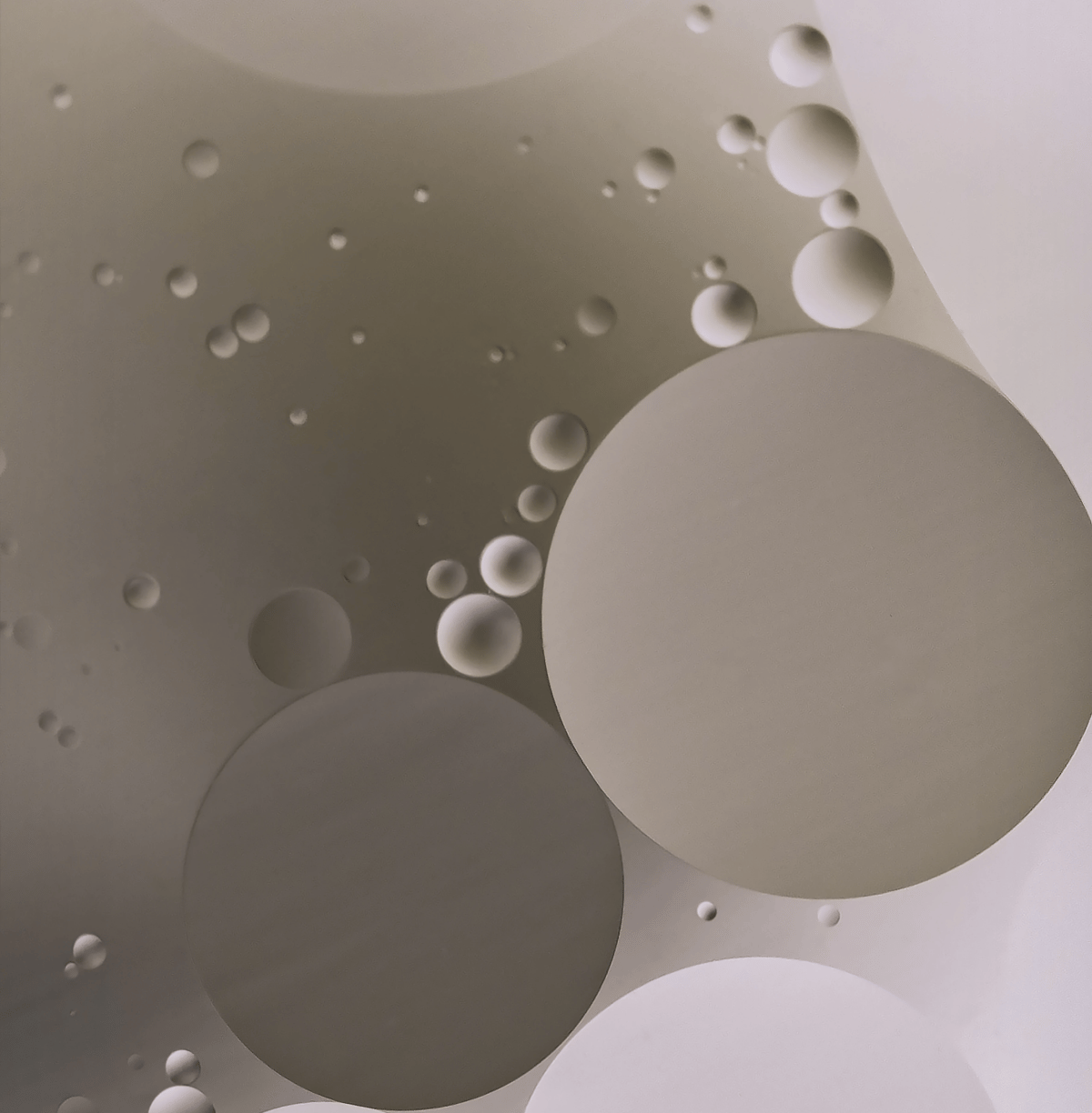 White and gray ovals