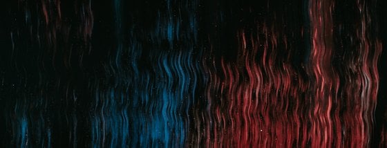 red blue and black abstract painting