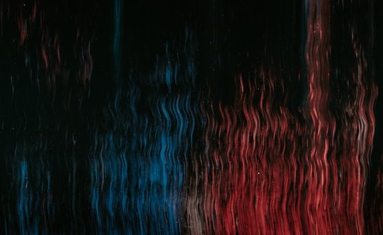 red blue and black abstract painting