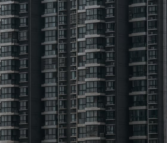 black and white concrete building