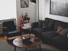 Bright living room with modern inventory