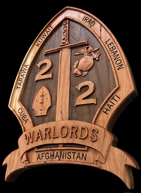 米軍　木製プレート Marine Corps & USA | Leatherneck Wood Carver
