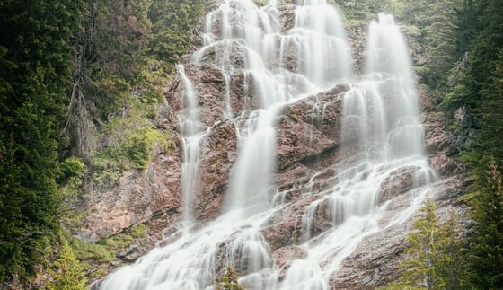 water falls in the forest